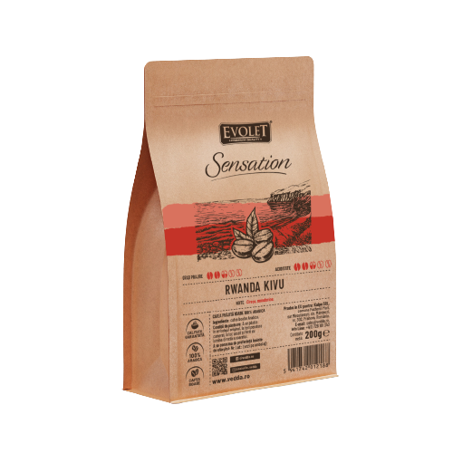 Cafea boabe Pwanda Kivu, 200g, Evolet