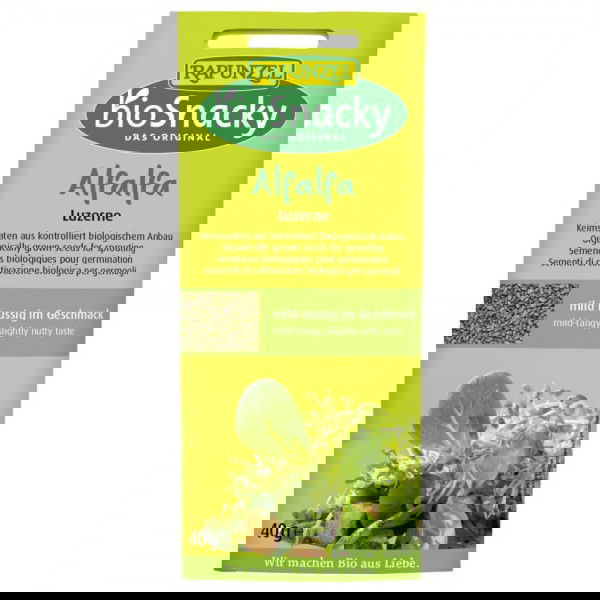 Seminte de lucerna bio pentru germinat BioSnacky, 40g, Rapunzel
