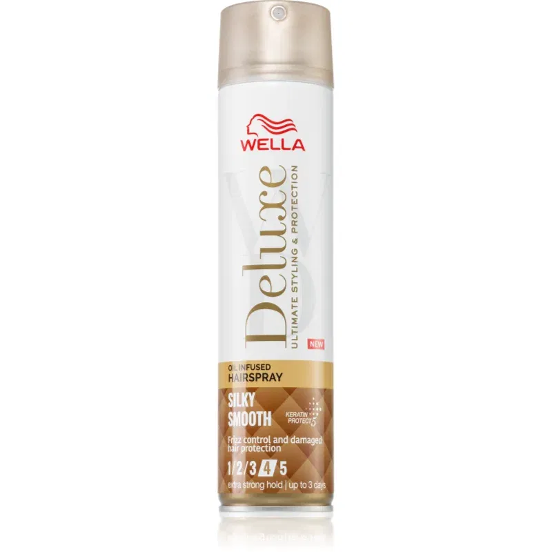 Wella Deluxe Silky Smooth spray pentru regenerarea părului cu fixare foarte puternică 250 ml