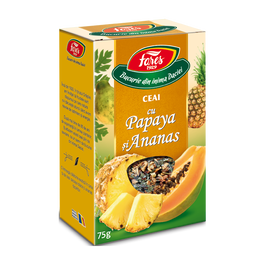 Ceai cu papaya si ananas, 75g, Fares