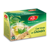 Ceai verde cu ghimbir, 20 plicuri, Fares