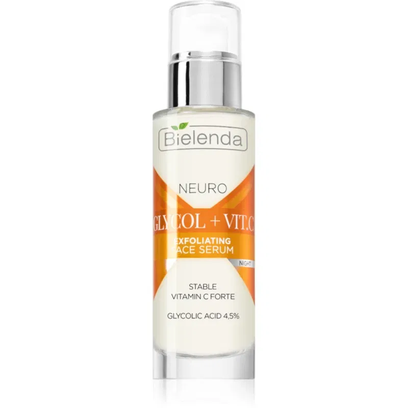 Bielenda Neuro Glicol + Vit. C ser de noapte regenerator cu efect exfoliant 30 ml