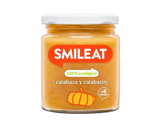 Piure de legume cu dovleac, dovlecel si ulei de masline Bio +6 luni, 230g, Smileat