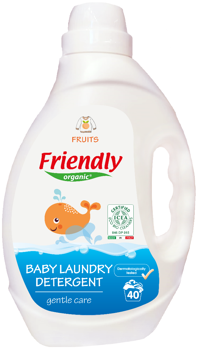 Detergent de rufe cu miros de fructe, 2000ml, Friendly Organic