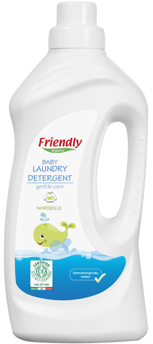 Detergent de rufe pentru bebe Marsilia, 1000ml, Friendly Organic