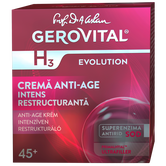 Crema antiage intens restructuranta de noapte H3 Evolution 45+, 50ml, Gerovital
