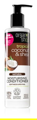 Balsam hidratant pentru par uscat si deteriorat Coconut & Shea, 280ml, Organic Shop