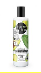 Balsam pentru parul uscat Avocado & Masline, 280ml, Organic Shop