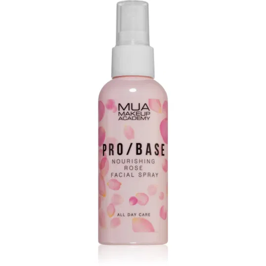 MUA Makeup Academy PRO/BASE Rose Spray facial pentru fixare machiajului cu apă de trandafiri 70 ml