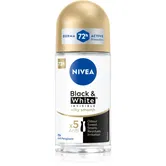 NIVEA Invisible Black & White Silky Smooth deodorant roll-on antiperspirant pentru femei 50 ml