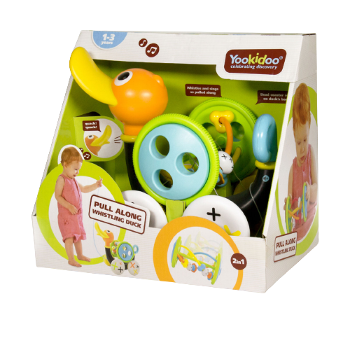 Jucarie rata de tras cu cilindru 2in1 pentru 1-3 ani 40129, 1 bucata, Yookidoo