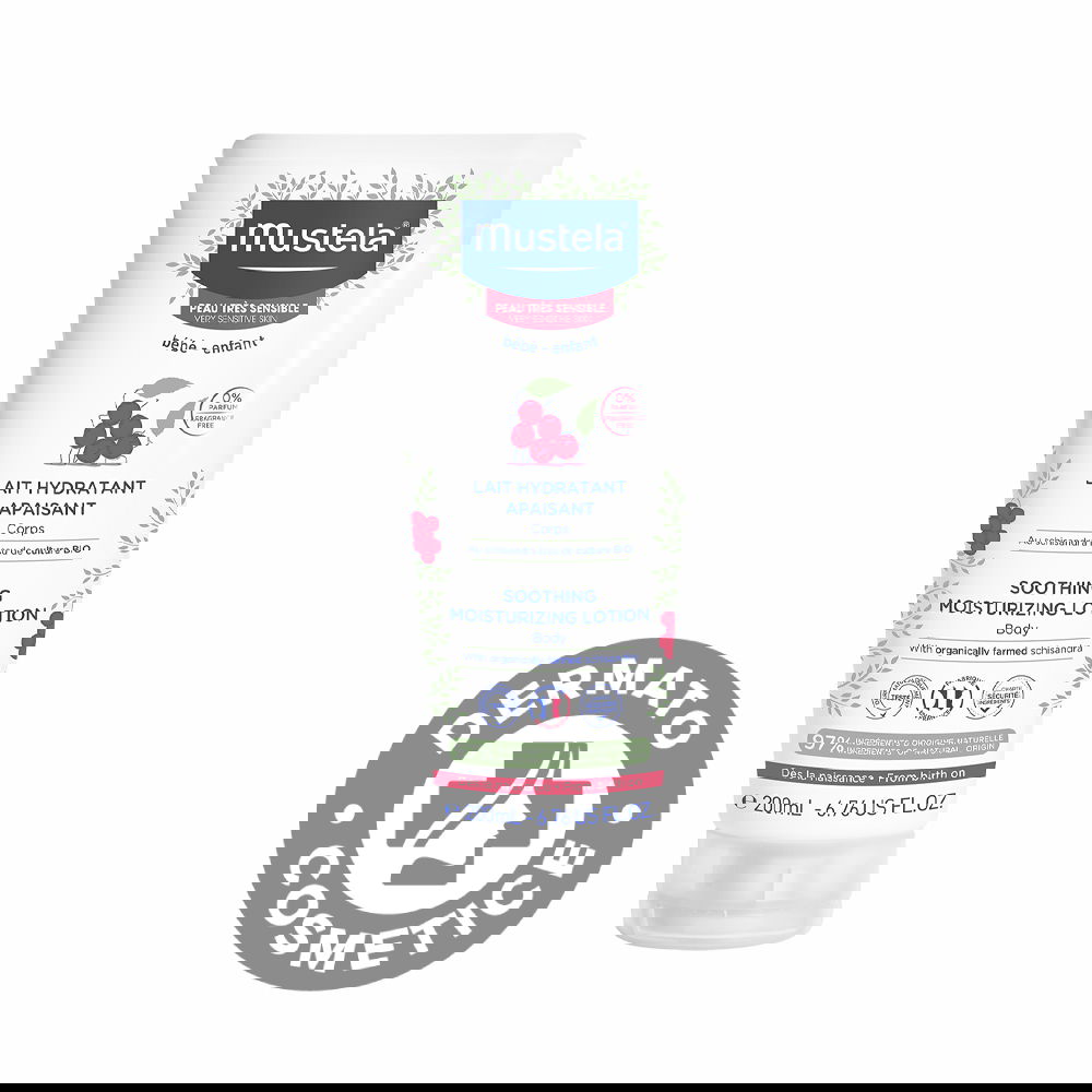 Lapte de corp hidratant pentru piele sensibila, 200ml, Mustela