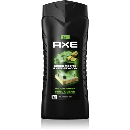 Axe Wild Green Mojito & Cedarwood Gel de duș pentru bărbați 400 ml