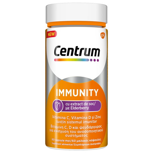 Centrum Immunity cu extract de soc, 60 capsule, Haleon
