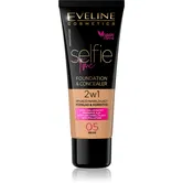 Eveline Cosmetics Selfie Time make-up si corector 2 in 1 culoare 05 Beige 30 ml
