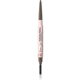Eveline Cosmetics Brow & Go! creion pentru sprâncene rezistent la apă perie 2 in 1 culoare Taupe 4 g
