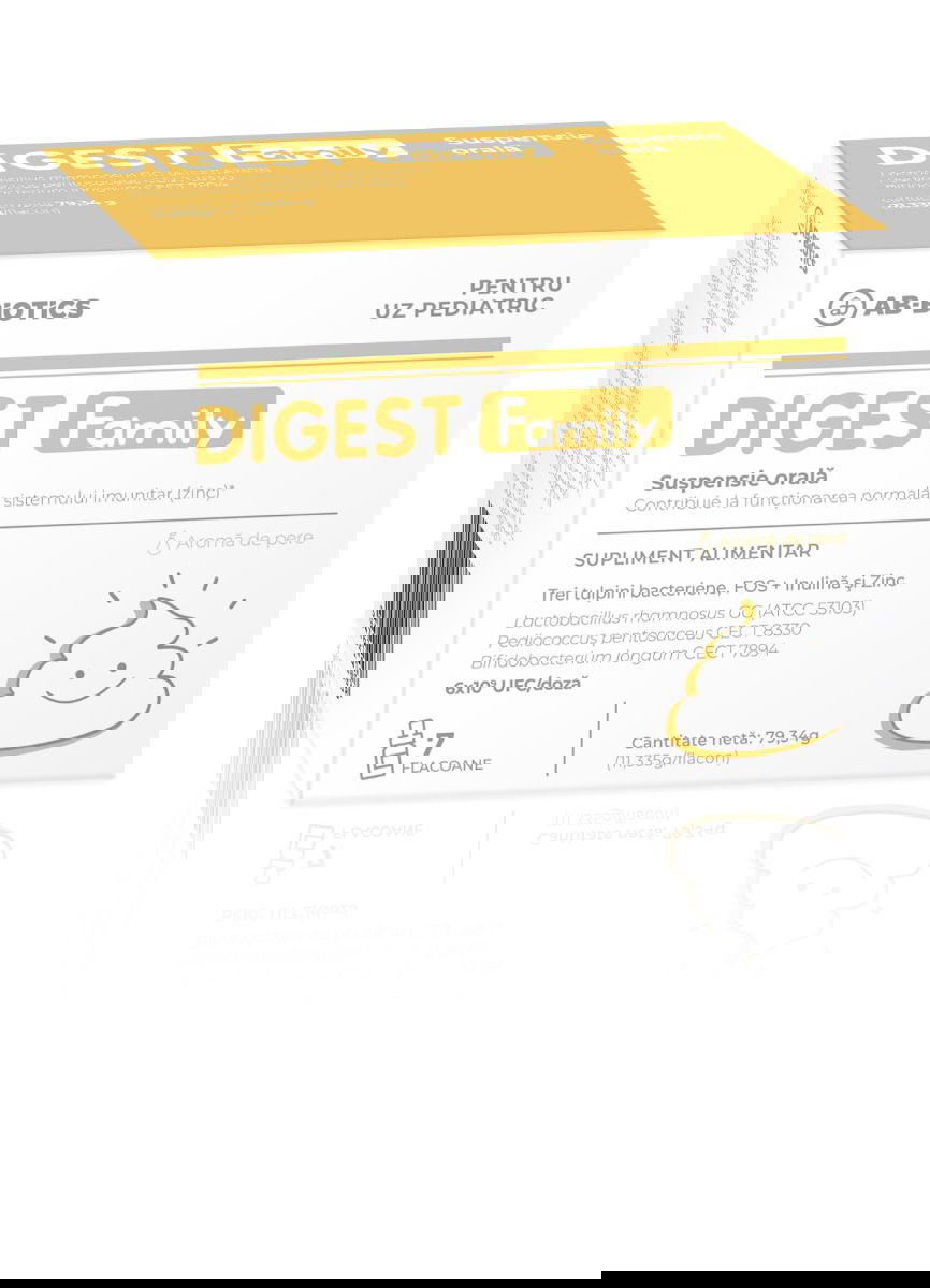 Digest Family suspensie orala, 7 flacoane x 10ml, Ab-Biotics