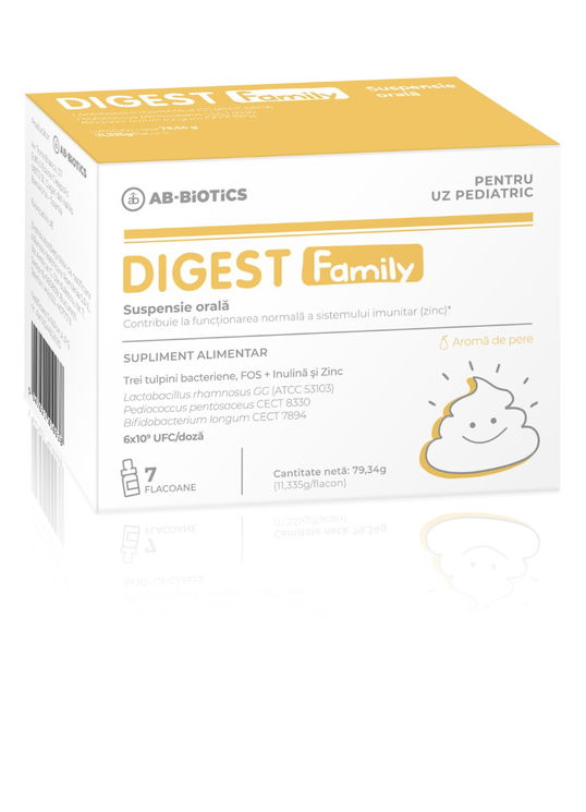 Digest Family suspensie orala, 7 flacoane x 10ml, Ab-Biotics