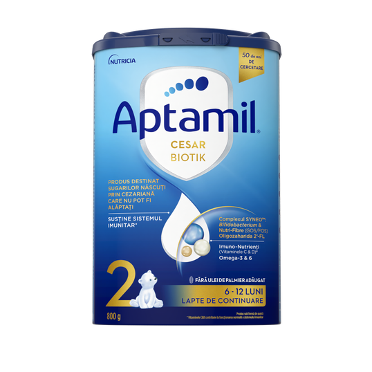 Lapte de continuare 6-12 luni CESAR-BIOTIK 2, 800g, Aptamil