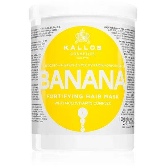 Kallos KJMN Professional Banana mască fortifiantă cu complex de multivitamine 1000 ml