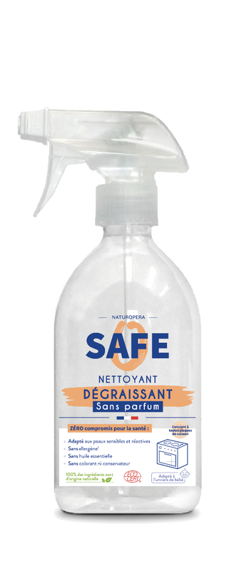 Degresant bio multisuprafete cu pulverizator si fara parfum sau alergeni, 500ml, Safe