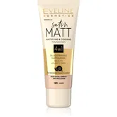 Eveline Cosmetics Satin Matt machiaj cu efect matifiant extract de melc culoare 101 Ivory 30 ml