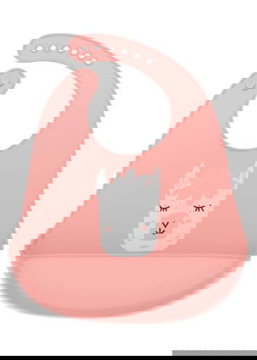 Bavetica din silicon cu buzunar cu model de lama, 1 bucata, Coccorito