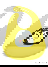 Bavetica din silicon cu buzunar cu model de pinguin, 1 bucata, Coccorito