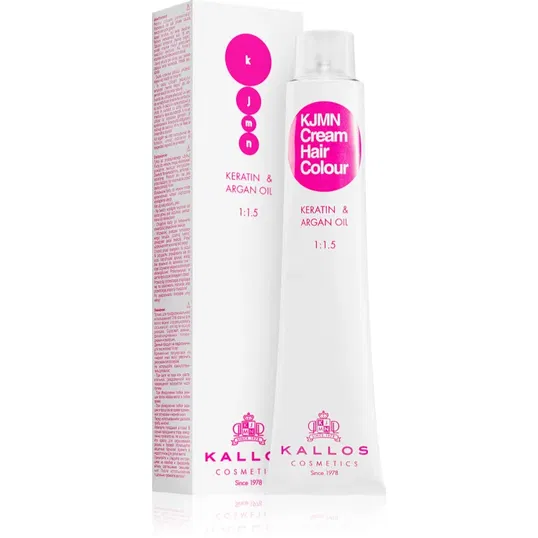 Kallos KJMN Professional Cream Hair Colour Keratin & Argan Oil culoare par cu keratina si ulei de argan culoare 4.0 Medium Brown 100 ml