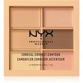 NYX Professional Makeup Conceal. Correct. Contour paletă de contur și corectare culoare 01 Light 6 x 1.5 g