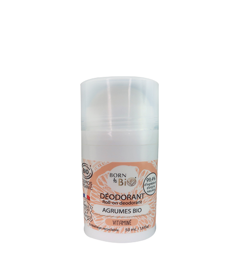 Deodorant bio roll-on cu citrice, 50ml, Born to Bio