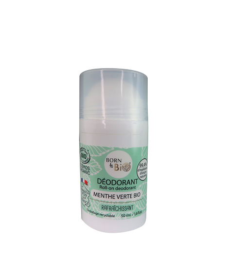 Deodorant bio roll-on cu menta verde, 50ml, Born to Bio