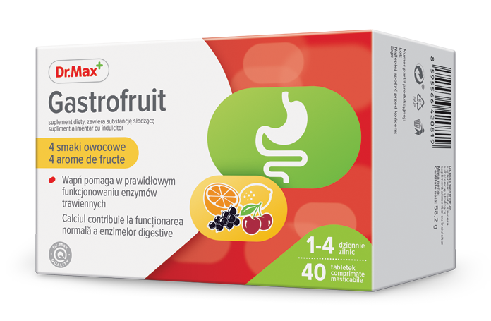Dr. Max Gastrofruit, 40 comprimate masticabile
