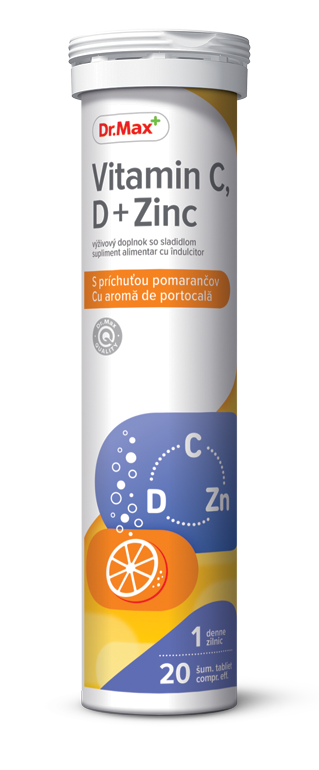 Dr. Max Vitamina C, D + Zinc, 20 comprimate efervescente