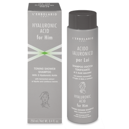 L'Erbolario Sampon tonifiant cu acid hialuronic pentru barbati, 250ml