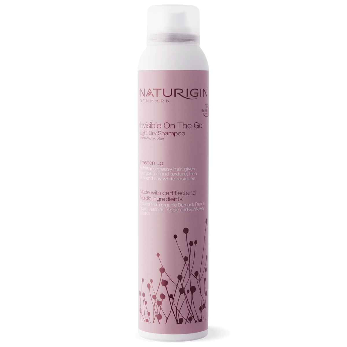 Sampon uscat pentru vitalizare si volum cu sustinere usoara Invisible On The Go, 200ml, Naturigin