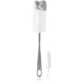 BabyOno Take Care Brush for Bottles and Teats with Mini Brush & Sponge Tip perie de curățare Grey 2 buc