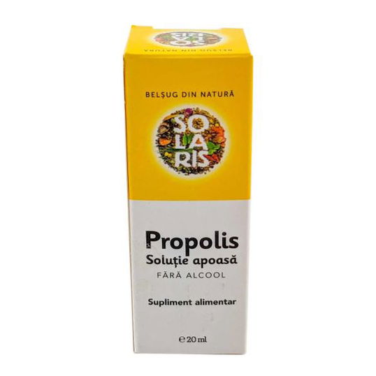 Solutie apoasa de propolis fara alcool, 20ml, Solaris