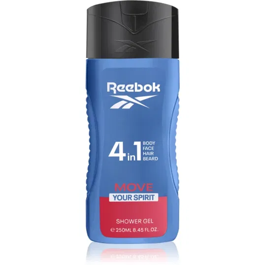 Reebok Move Your Spirit gel de dus racoritor 4 in 1 pentru bărbați 250 ml