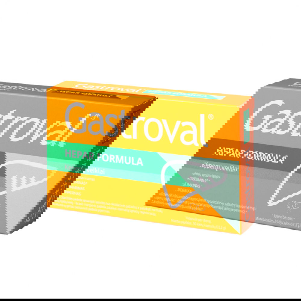 Formula pentru ficat Hepar, 30 capsule, Gastroval