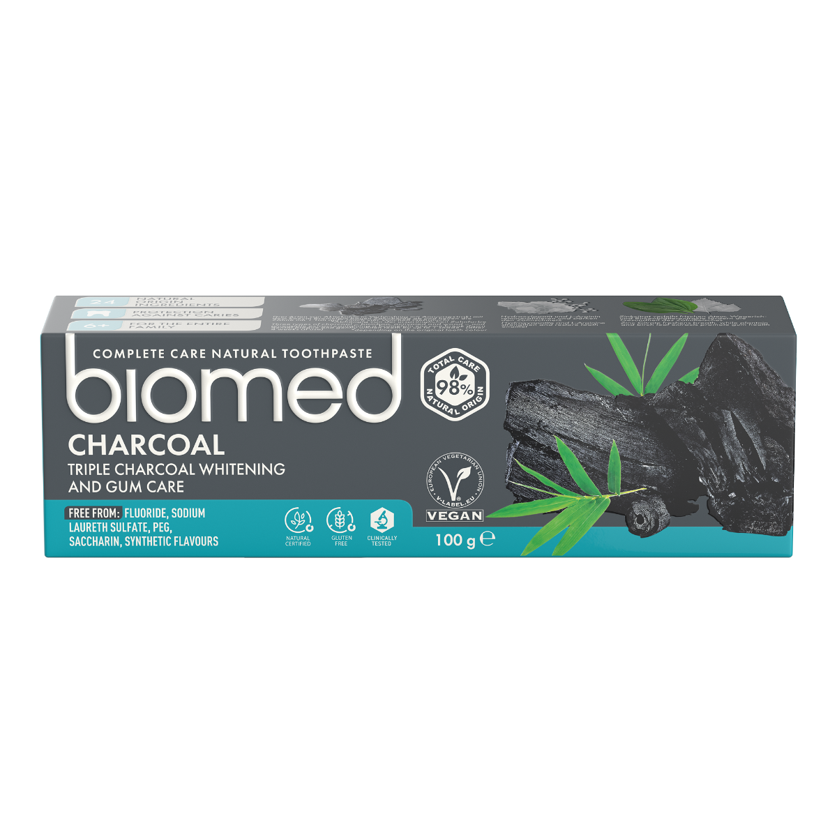 Pasta de dinti Charcoal, 75ml, Biomed