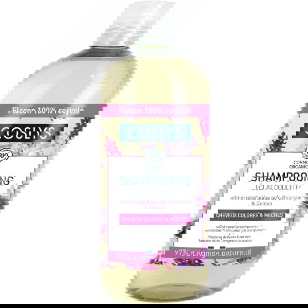 Sampon bio de stralucire si ingrijire pentru par vopsit cu extract de lavanda si quinoa, 500ml, Coslys