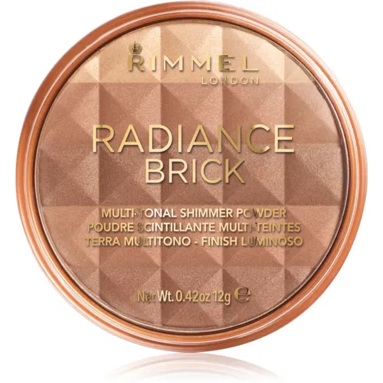 Rimmel Radiance Brick pulberi pentru evidentierea bronzului culoare 002 Medium 12 g