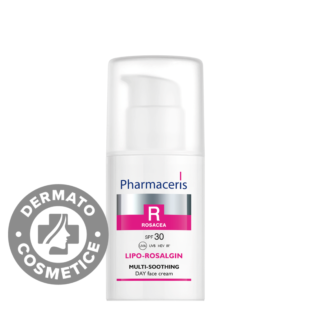 Crema de zi calmanta pentru ten uscat SPF30 Lipo-Rosalgin R, 30ml, Pharmaceris