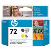 Cap printare HP 72 (Negru mat / Galben)