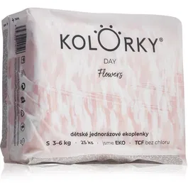 Kolorky Day Flowers scutece ECO de unică folosință marimea S 3-6 Kg 25 buc