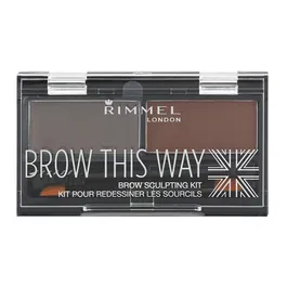 Rimmel Brow This Way paleta pentru machiaj sprancene culoare 003 Dark Brown 1,3 g