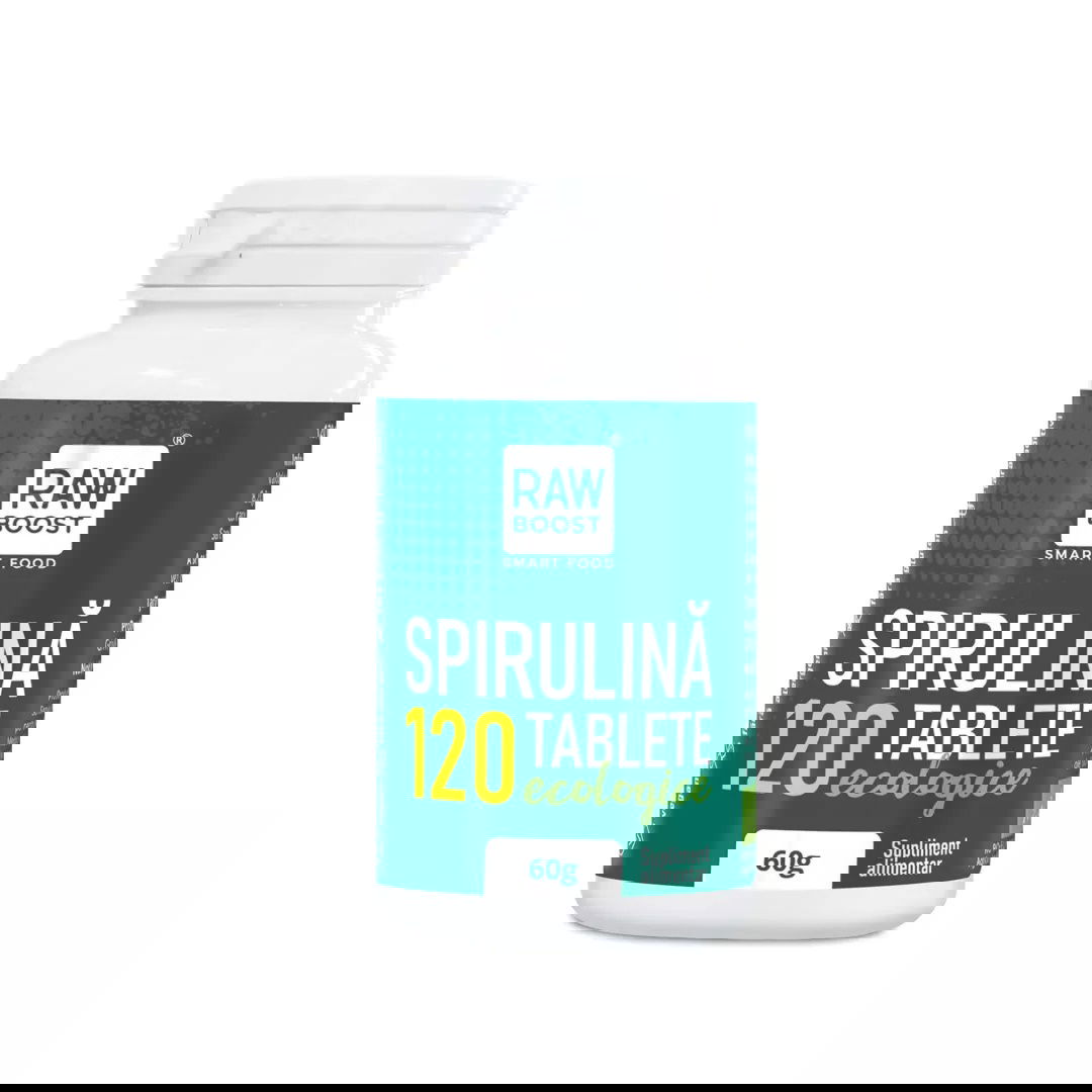 Spirulina, 120 tablete ecologice, Rawboost