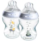 Tommee Tippee Natural Start Anti-Colic biberon pentru sugari Slow Flow 0m+ Frog 2x260 ml