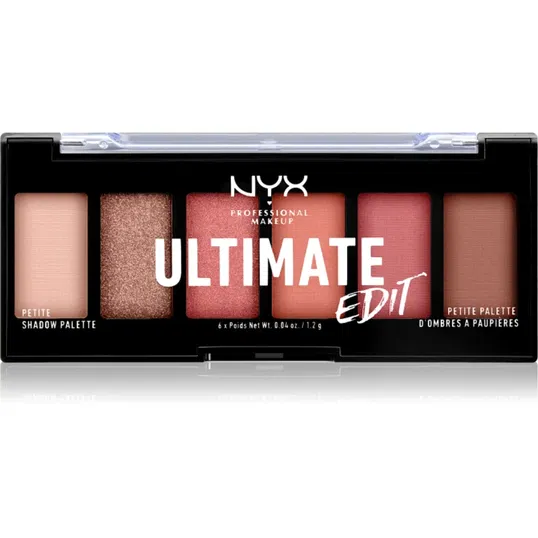 NYX Professional Makeup Ultimate Edit Petite Shadow paletă cu farduri de ochi culoare 01 Warm Neutrals 6x1.2 g